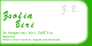 zsofia biri business card